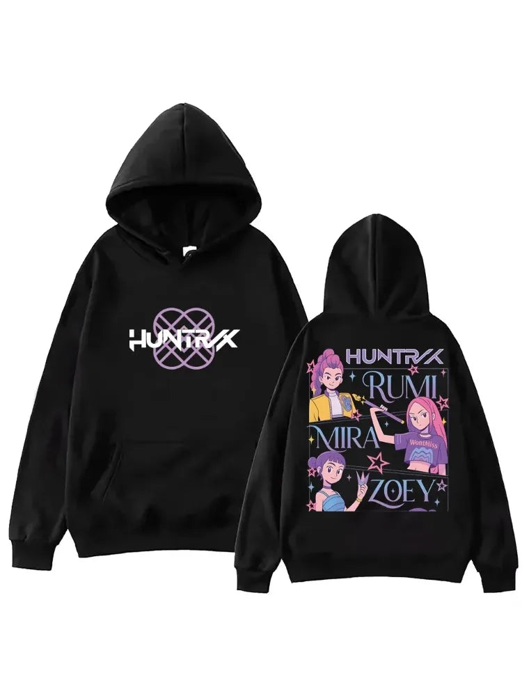 MINISOCN Kpop Demon Hunters Hoodie Pullover Sweatshirt