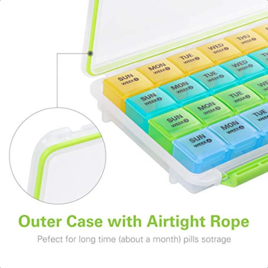 Hign-concerned Monthly Pill Organizer 28 Day Travel Case