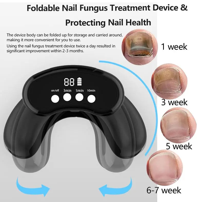 45W Nail Fungus Treatment Device 30LED Rechargeable 470nm 905nm Blue Light with Digital Displays Addressing Weak&Damaged Nails