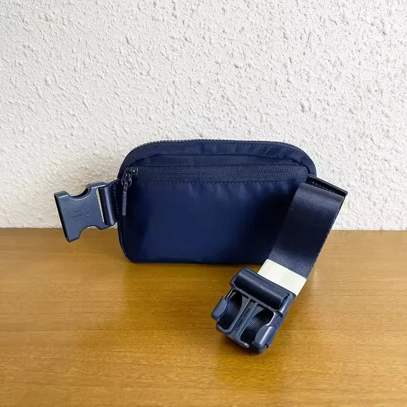 Metal Logo Yoga Waist Bag Crossbody Fitness Wallet