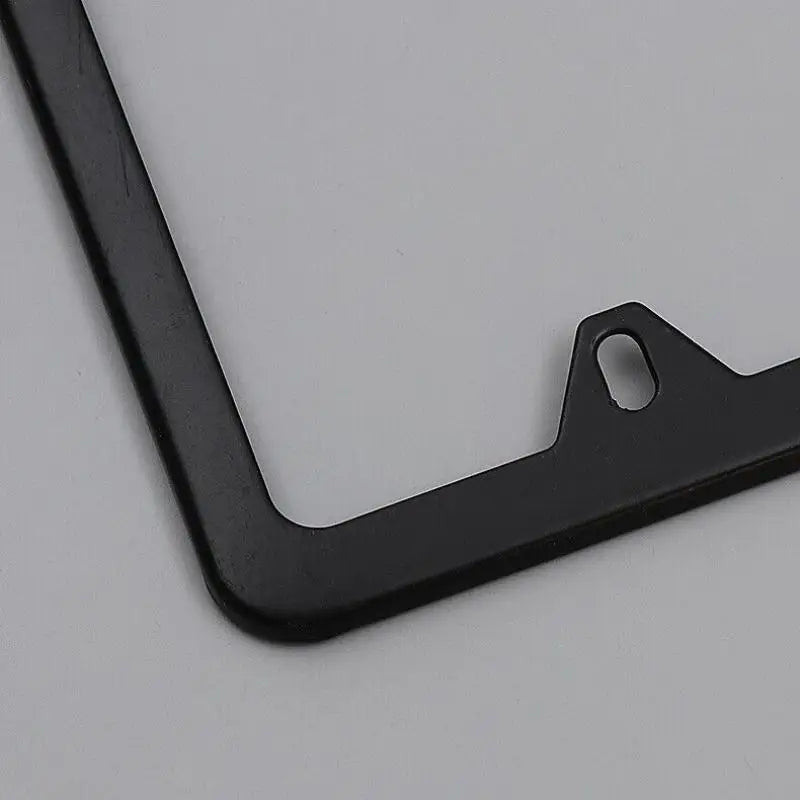2 Pcs Stainless Steel US-Spec License Plate Frame with Square Holes and Slim Edges Includes Accessory Screws and Wrench US size