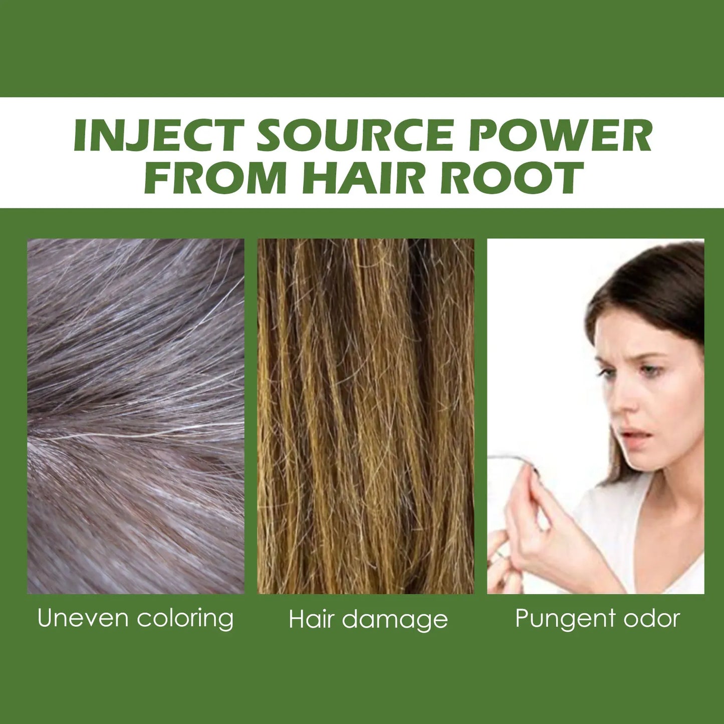 EELHOE Botanical Black Hair Dye Foam Natural Color Long-Lasting Gentle Non-Irritating Treatment for Sensitive Scalp Damaged Hair