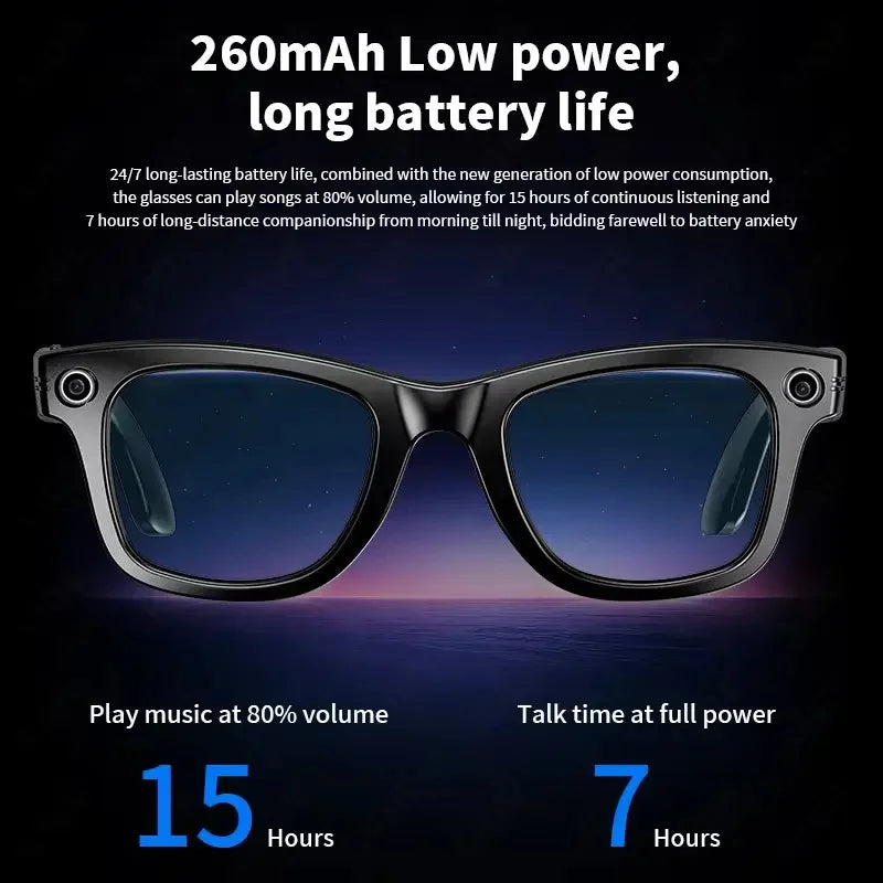 AI Smart Glasses With 8MP Camera And Translation Features