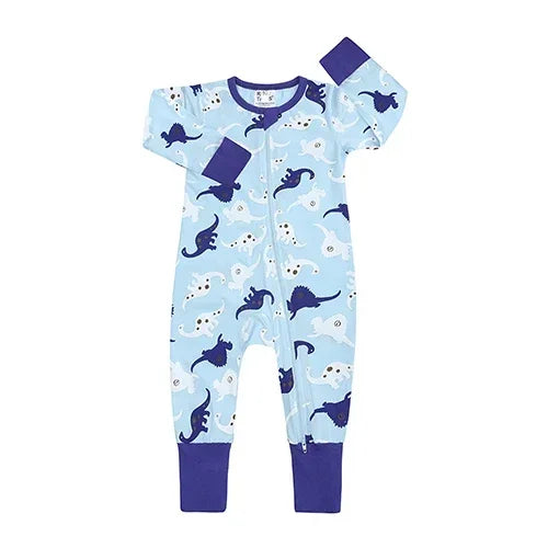 New Double Zipper Infant Baby Girl Boy Clothes Geometry Long Sleeve Cotton Baby Romper Clothing For Newborn Jumpsuit 0-24 Months