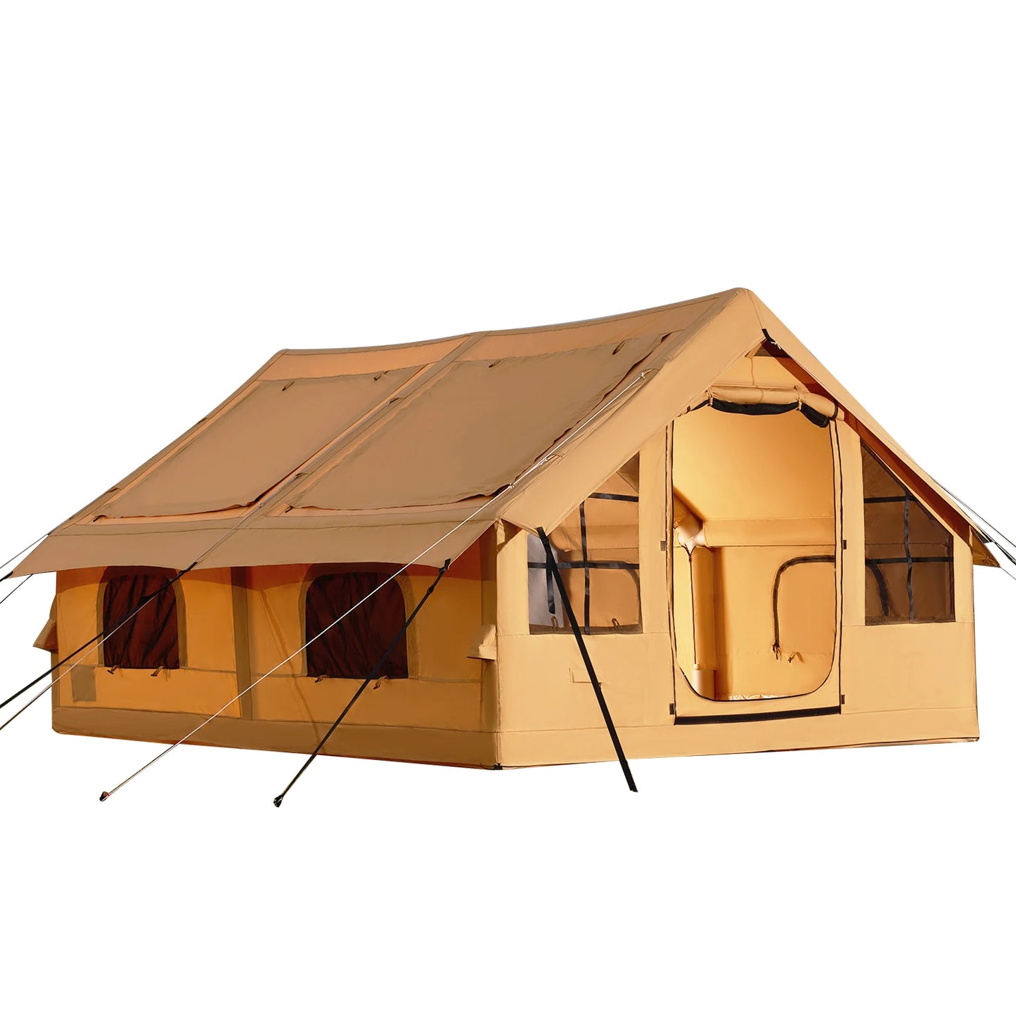 SucceBuy Inflatable Camping Tent With Skylight Stove Jack