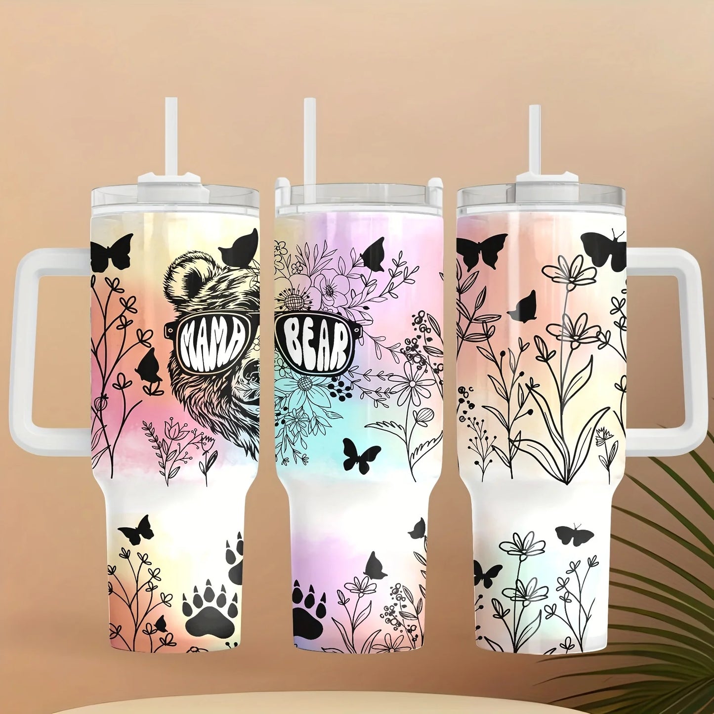 Vacuum Insulated Stainless Steel Water Bottle With Handle And Straw