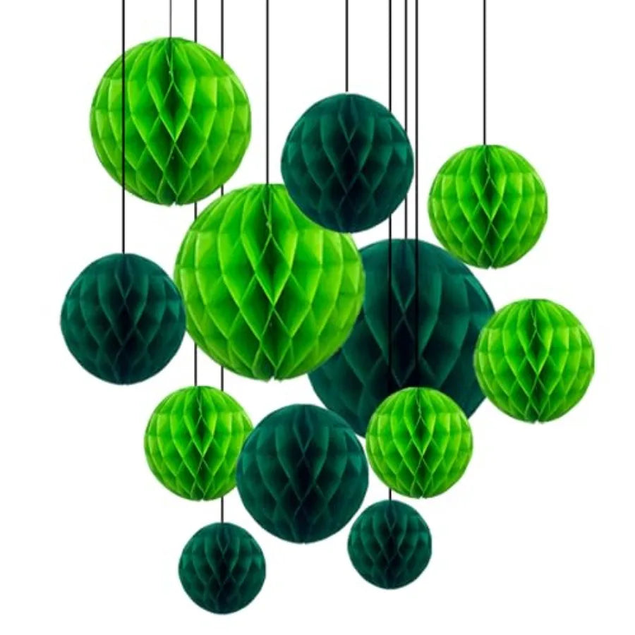12Pcs 6" 10" Honeycomb Balls Decorations Hanging Tissue Paper Pom Poms for Birthday Wedding Party Decorations, Home Decor