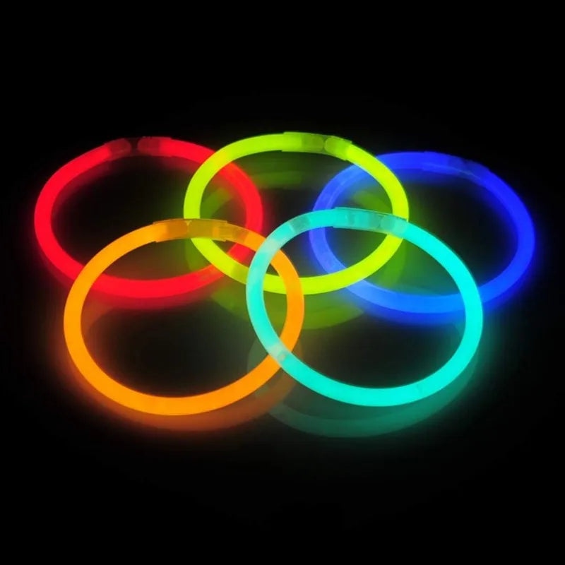 Bulk Glowsticks Bracelets Necklaces Glow in the Dark Neon Easter Christmas Halloween Football Party Supplies Pack