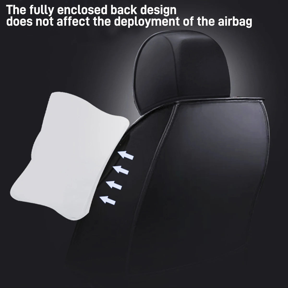Deluxe 5 Seat Full Car PU Leather Seat Covers with Cushion Fornt and Rear Comfortable for Honda/Toyota/Peugeot/Ford/BMW Universal
