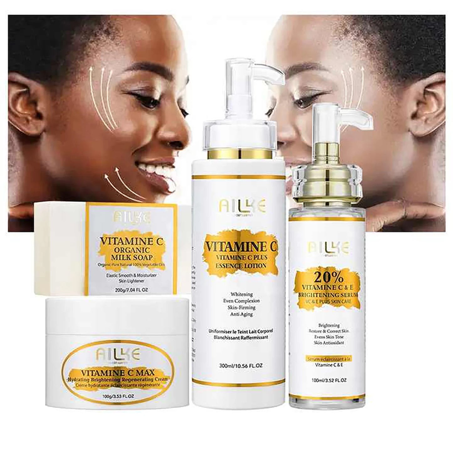 AILKE Lightening Body Cream With Vitamin C Hyaluronic Acid