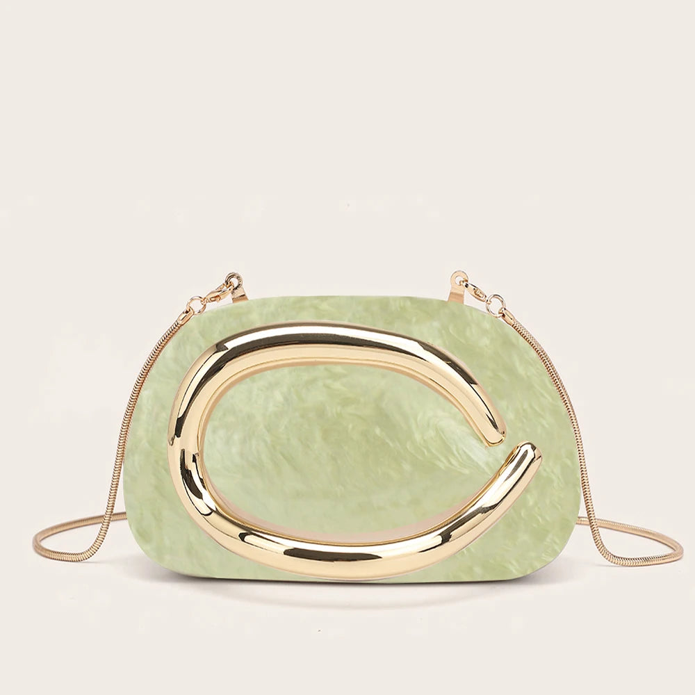 YYWCN Fashion Womens Bride Metal Clutch Bag Evening Party