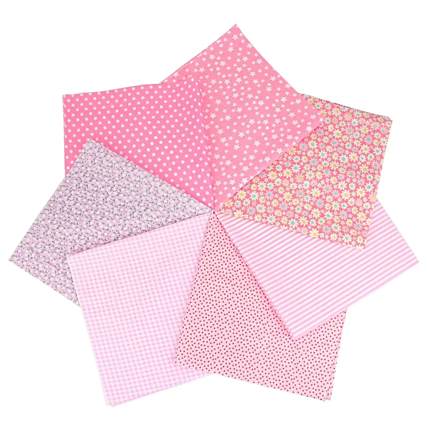 7Pcs 25x25cm Printed Cotton Fabric for Sewing Quilting Fabrics for Patchwork Needlework DIY Handmade Accessories