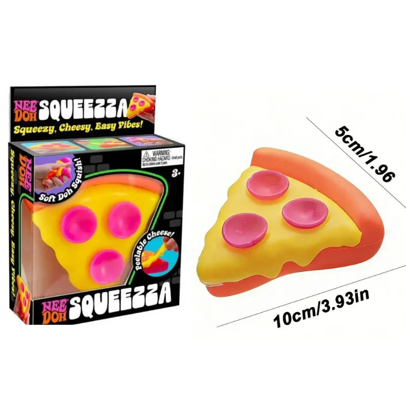 Needoh Pizza Sensory Fidget Cube Stress Relief Toy