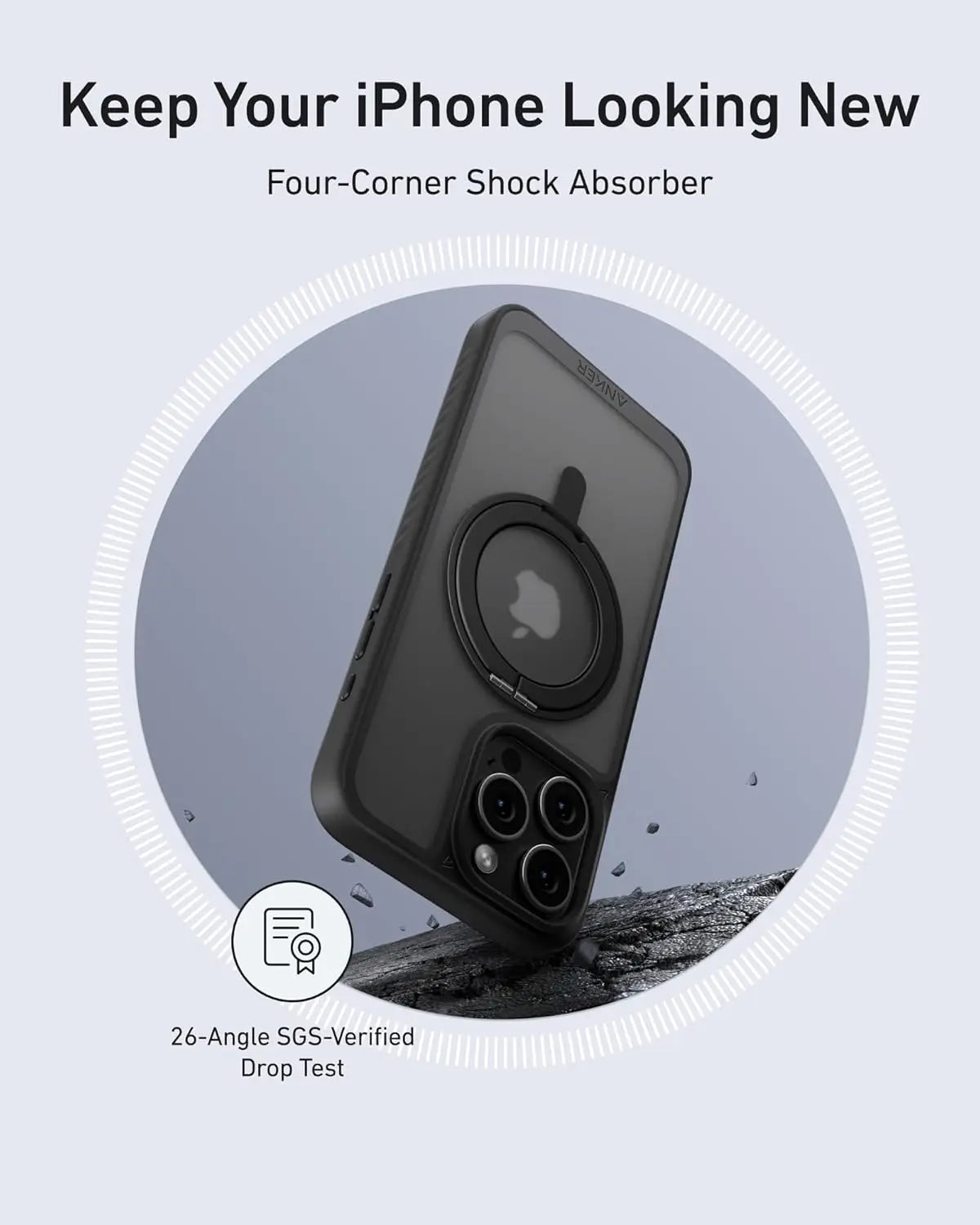 Fancan Ultra Magnetic iPhone 16 Case With Ring Stand