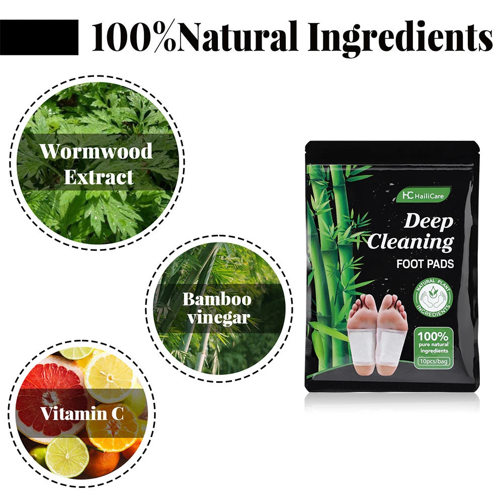 Natural Detox Foot Patches Stress Relief Feet Deep Sleep Herbal Detox Sticker Relieve Stress For Foot Care Tools