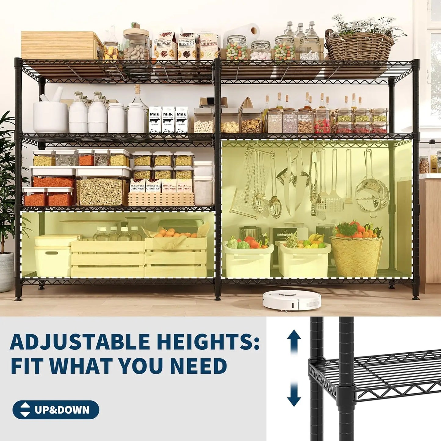 TWISTER.CK Heavy Duty Storage Shelves Four Tier Metal Unit