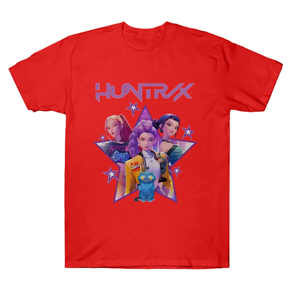 Kpop Demon Hunters Tee For Men Women O Neck Sleeves