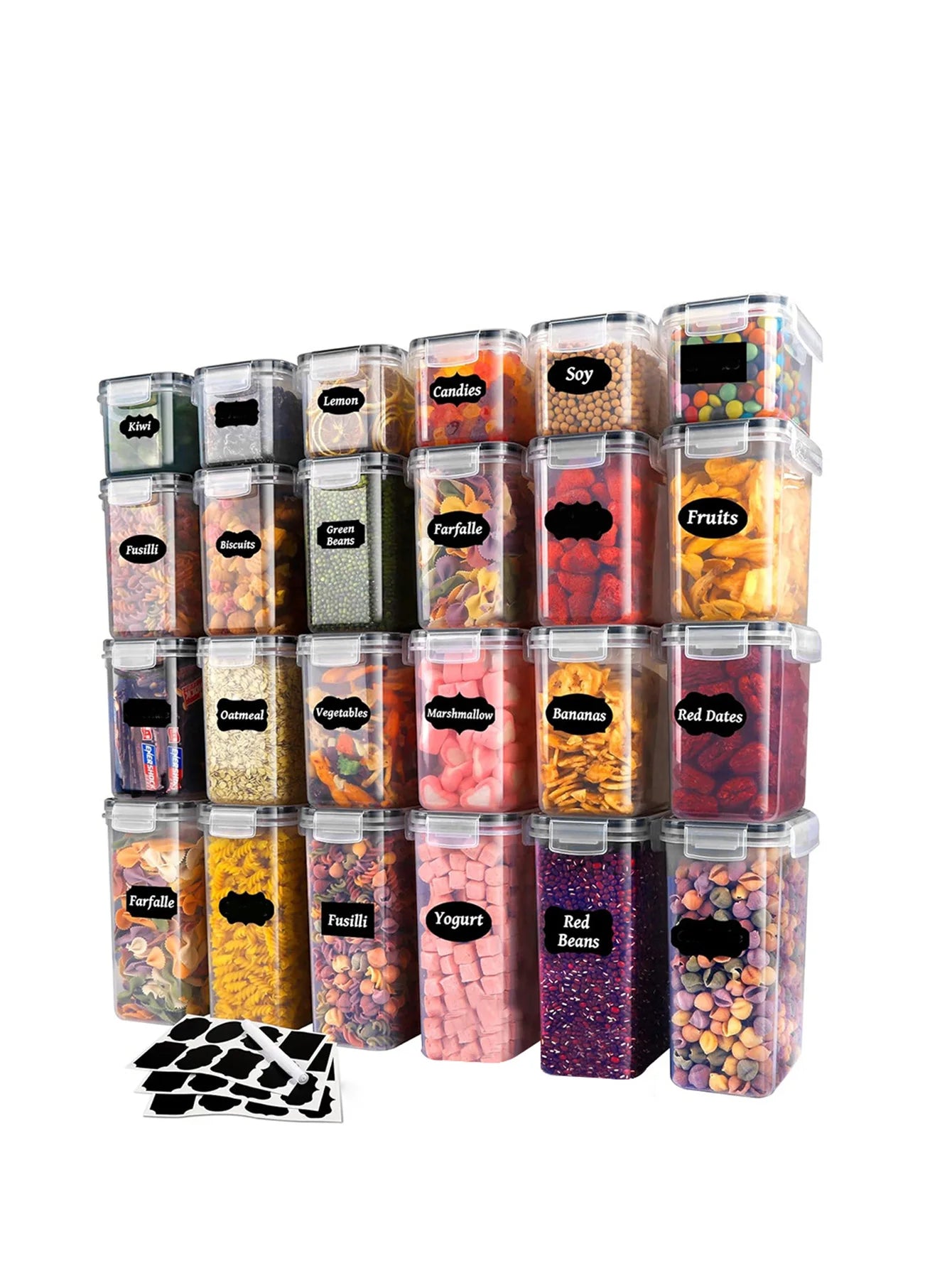 Sealed Food Storage Containers With Lids 24 Pack For Kitchen