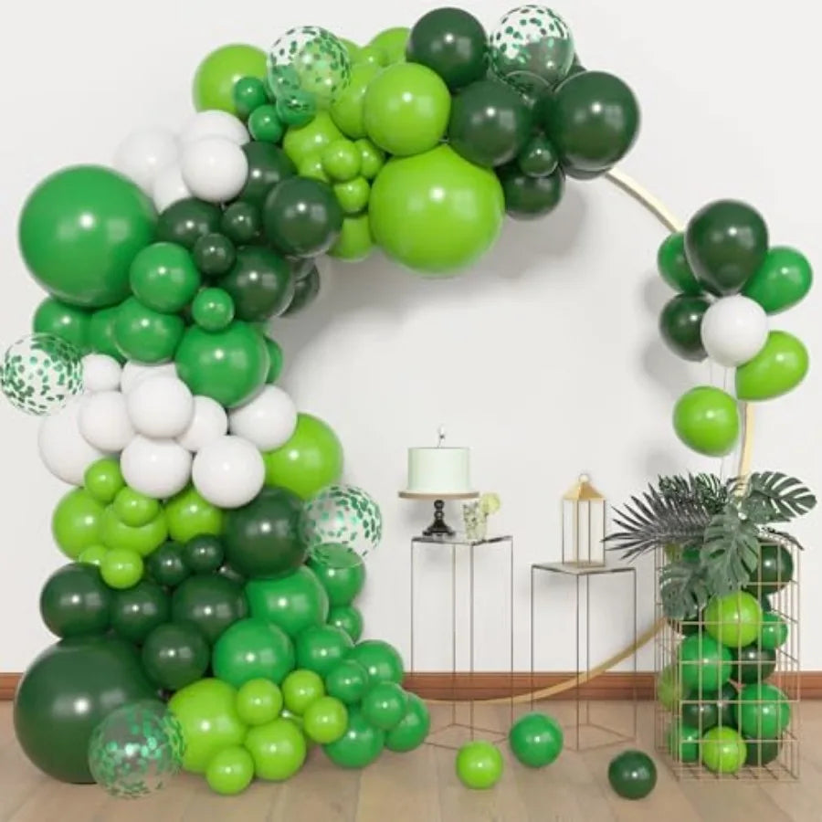 153pcs Balloon Garland Arch Kit, Different Sizes 18 12 10 5 inch Latex Metallic Confetti Gold Balloons Baptism Birthday Boho Ba