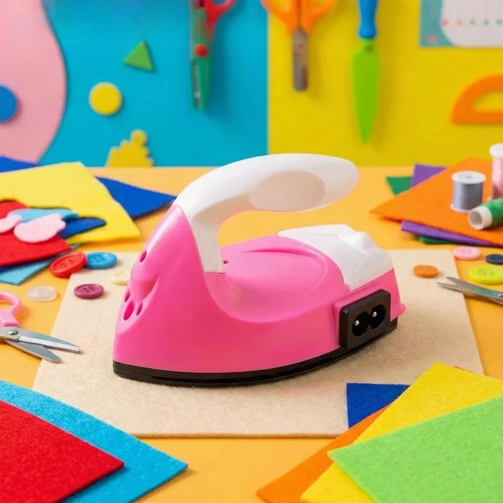 Mini Electric Iron Portable Travel Craft Clothing Sewing Pad Electric Protection Household Cover Iron Supplies