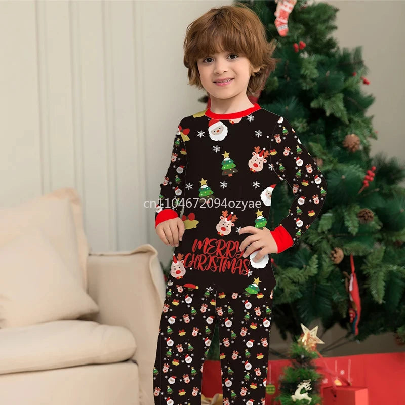 Family Matching Christmas Pajamas Set For Father Mother Son Daughter Baby Girl Kids Rompers