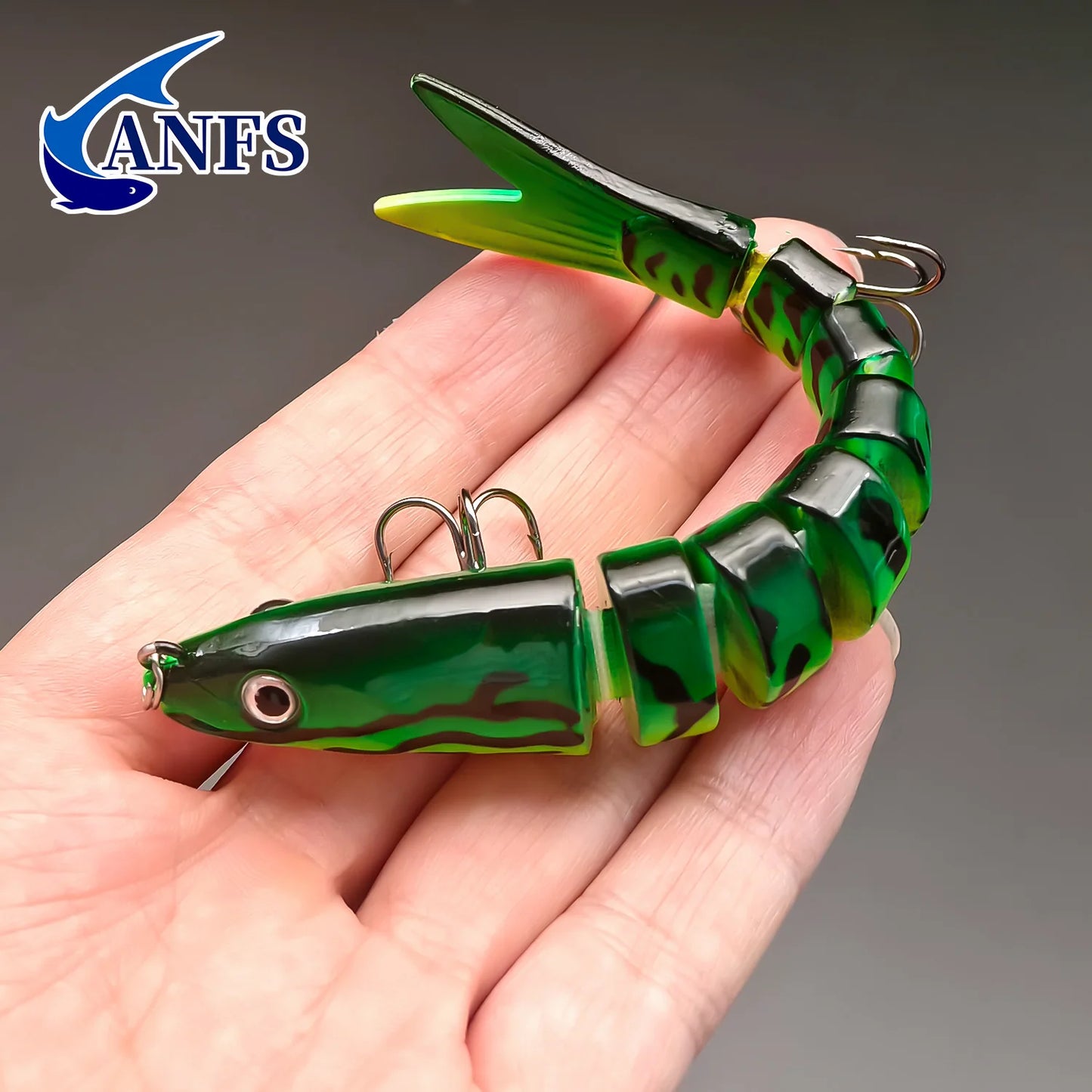 ANFS Realistic Fishing Lure Set of 3pcs, Multi-Jointed Swimbaits Fishing Lures, Lifelike Slow Sinking Artificial Bait for Bass, Trout, Perch -perfect fishing gift for Angle
