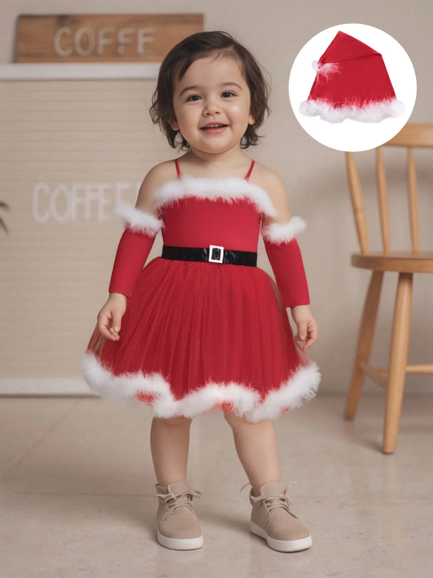 Adorable Baby Boy Christmas Reindeer Romper Santa Hat