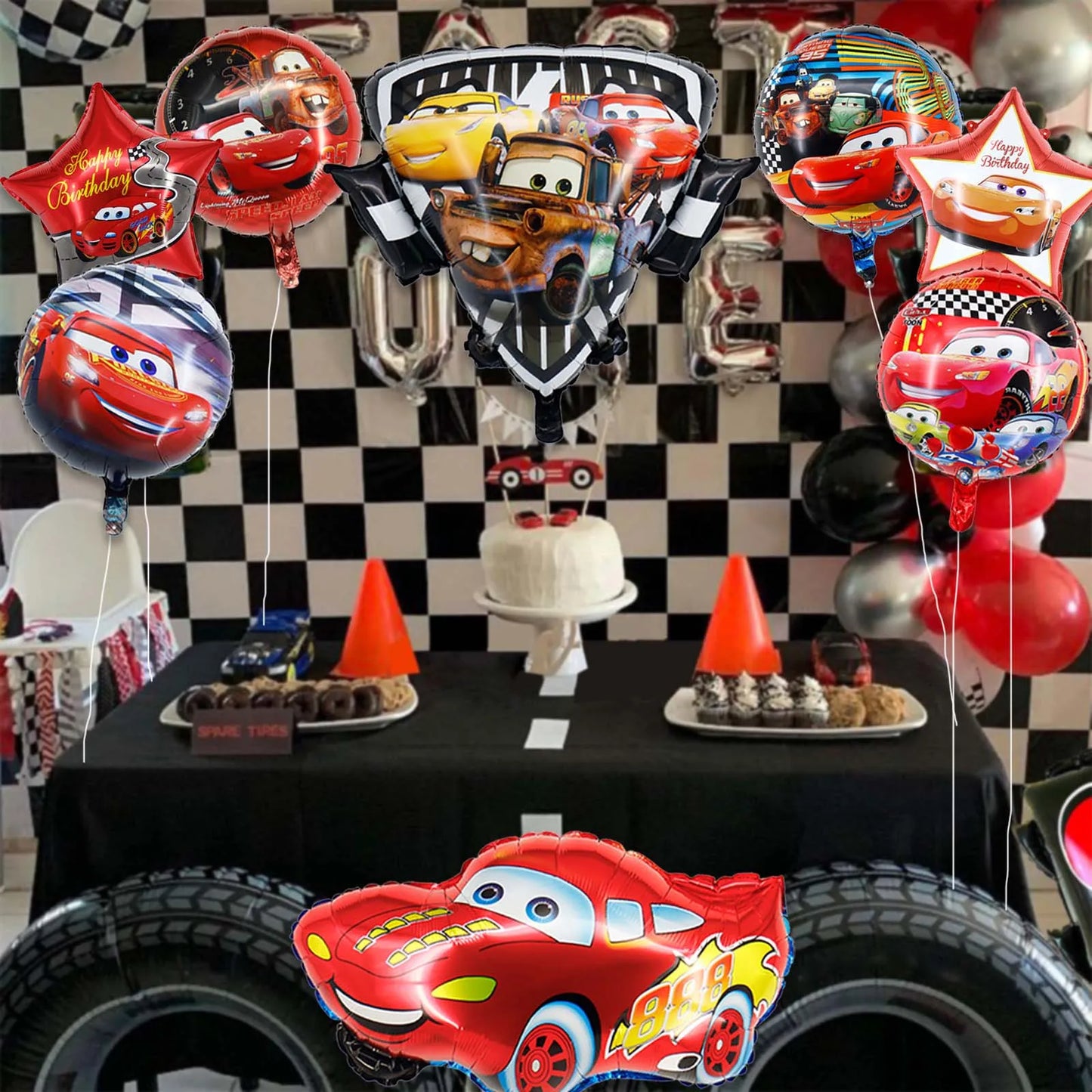 Disney Cartoon Car Foil Balloons For Birthday Party Decorations