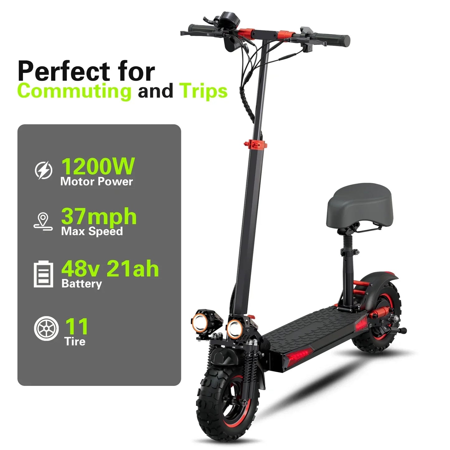 Freeboy J11 Plus 1200W Folding Fat Tire Electric Scooter