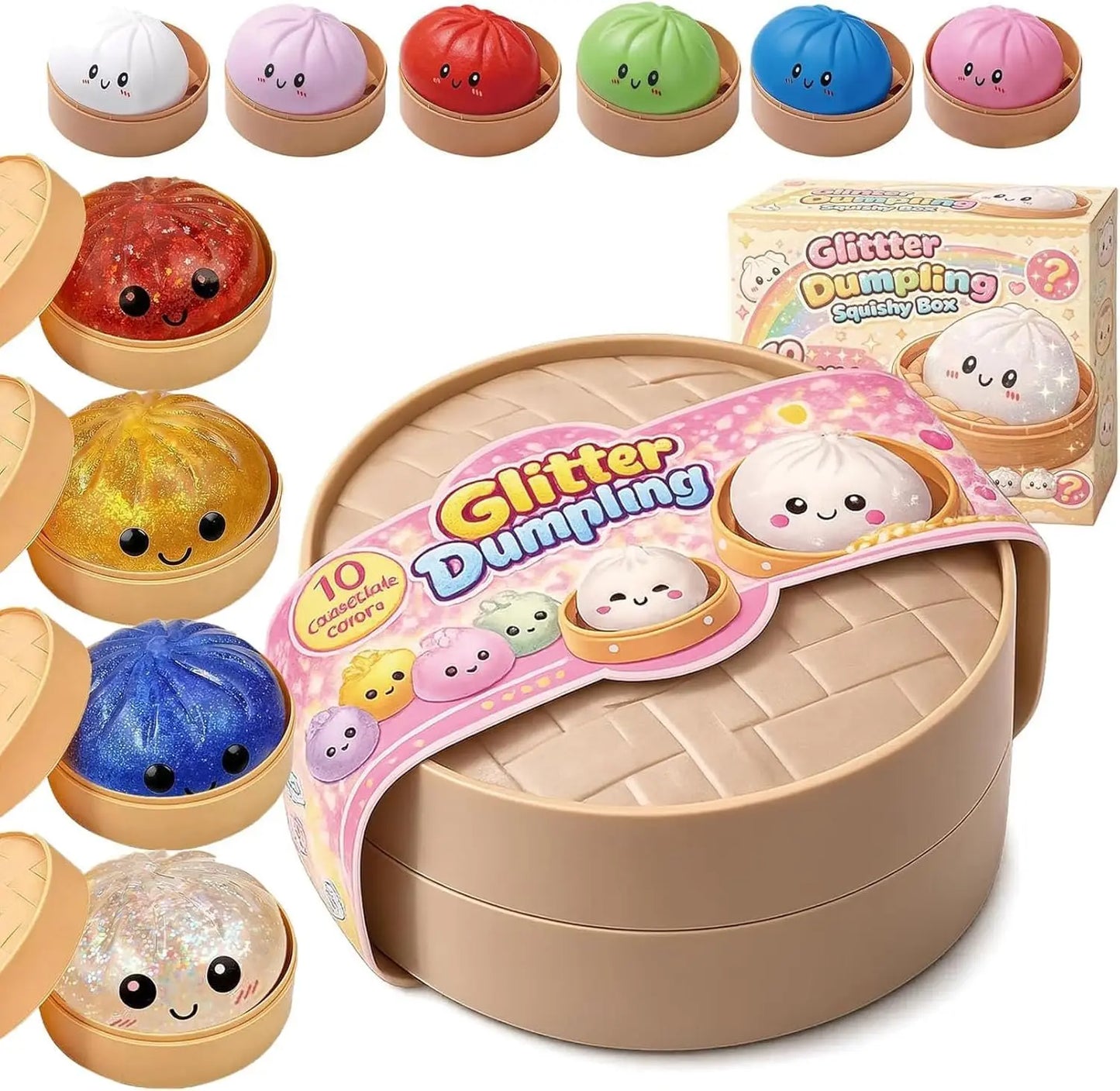 Glitter Dumpling Squishy Mystery Box Random Gift Surprise