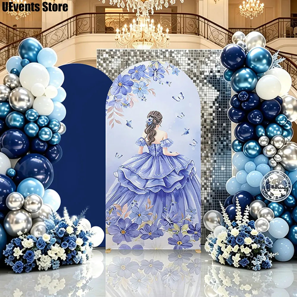 MicroPlush Double Sided Spandex Quinceanera Arch Backdrop Cover