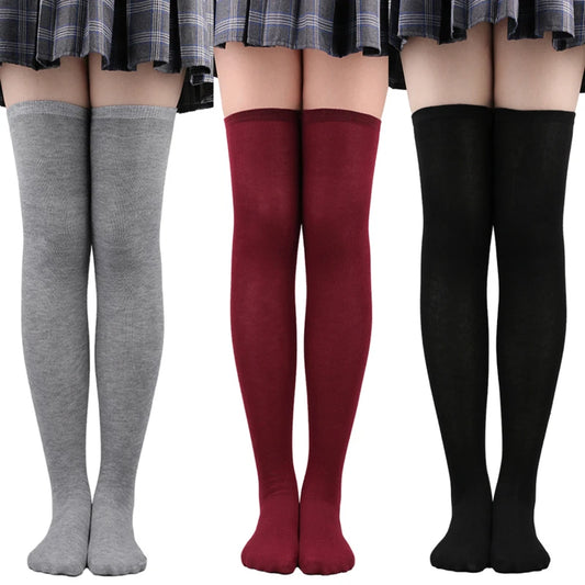 Striped Over Knee Thigh High Socks For Women Comfort