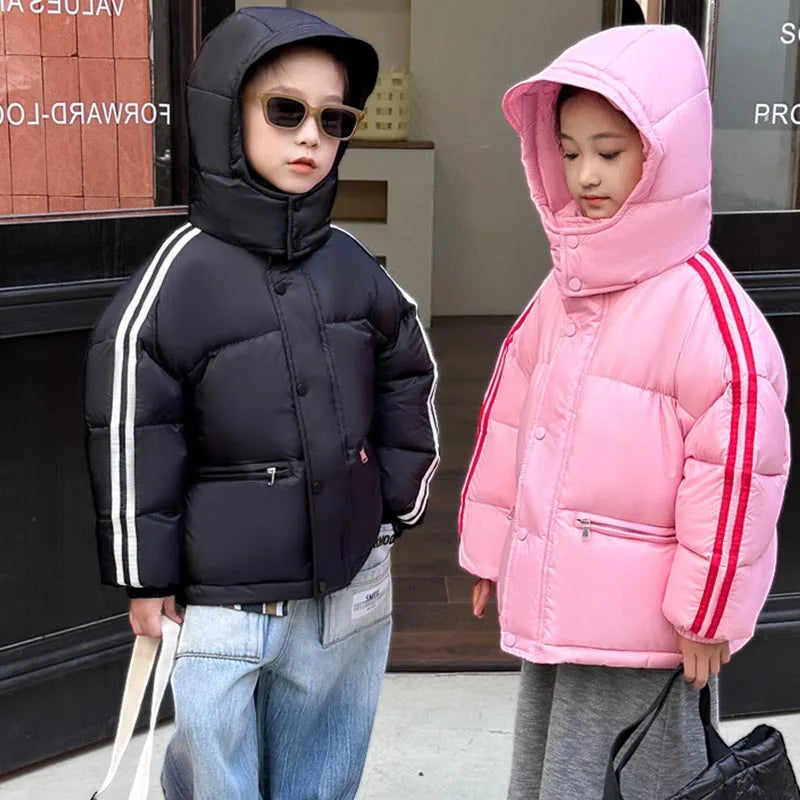 Guangdong Girls Hooded Down Jacket Warm Coat For Kids