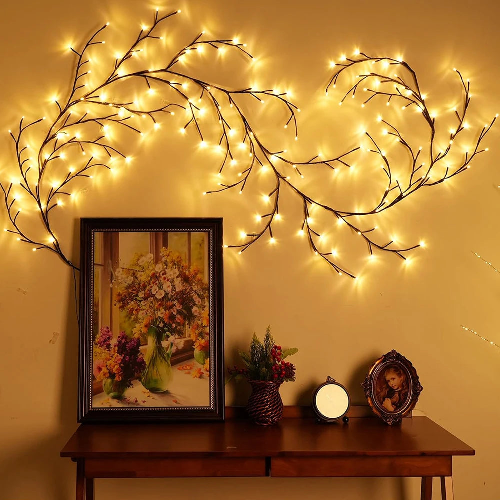 WELPUR Outdoor Solar String Lights 96LED Tree Branch Garland