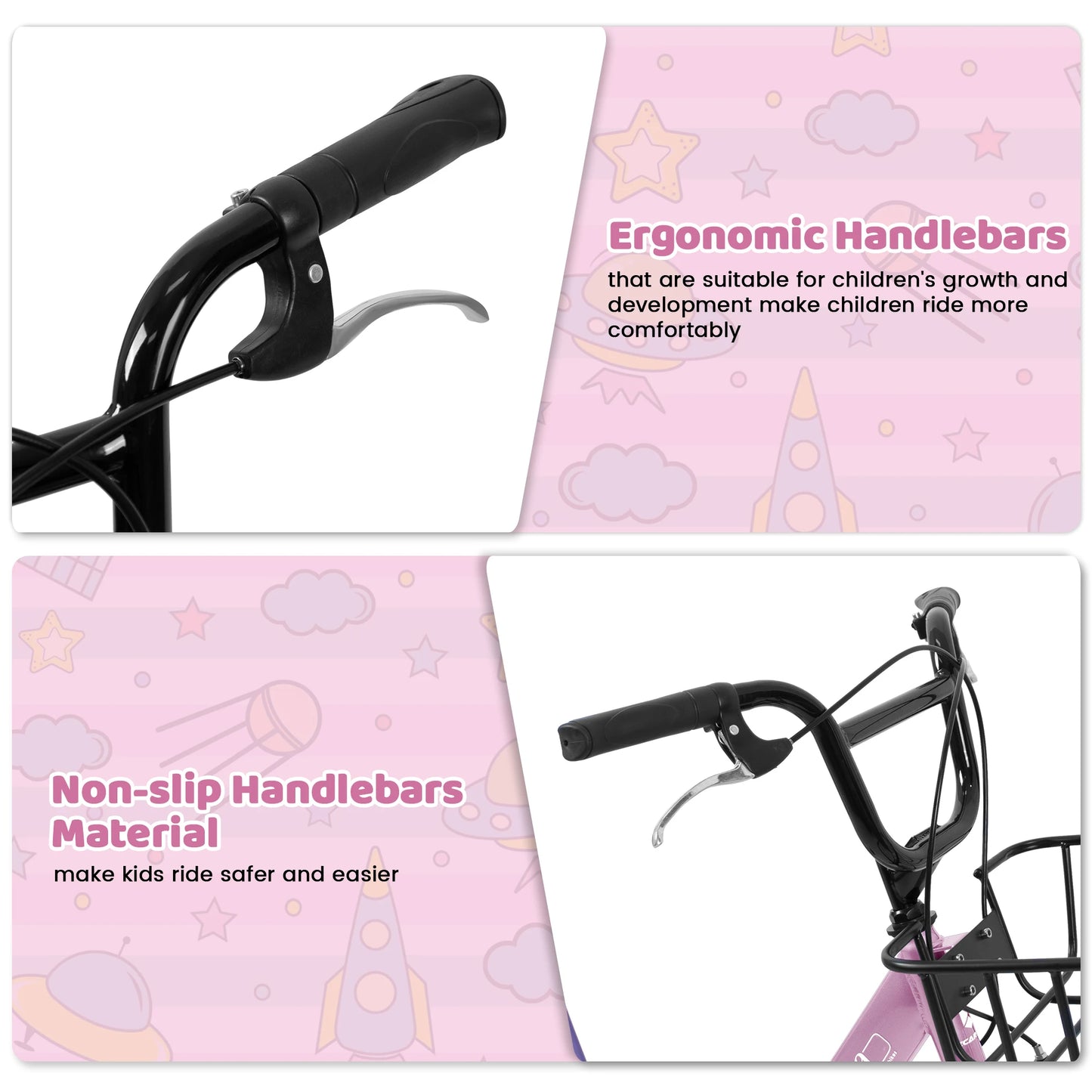 Ecarpat Kids Bike With Basket And Steel Frame For Kids