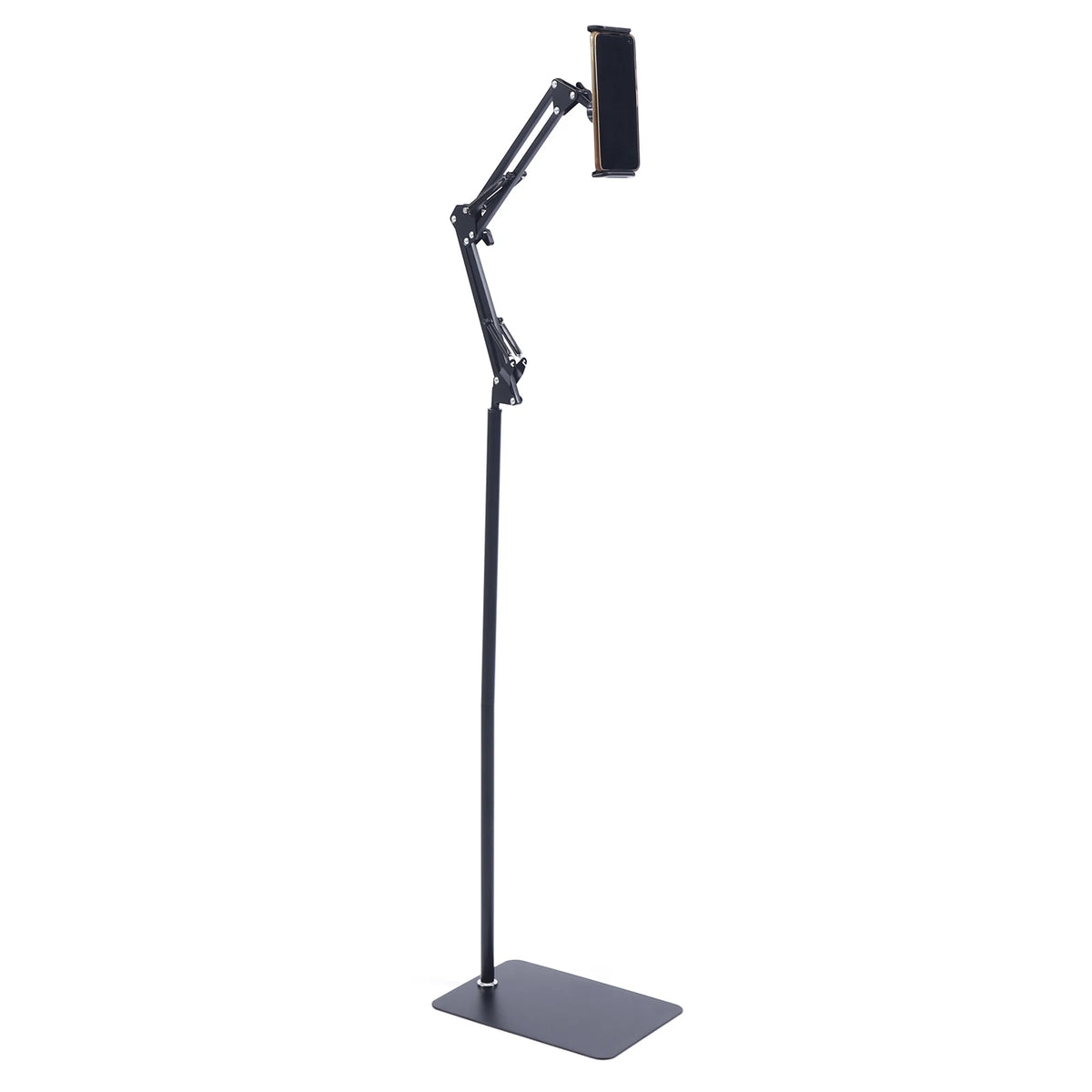 1.35M Tablet Floor Stand 360° Rotating Tablet Mobile Phone Holder for Home Gym Live