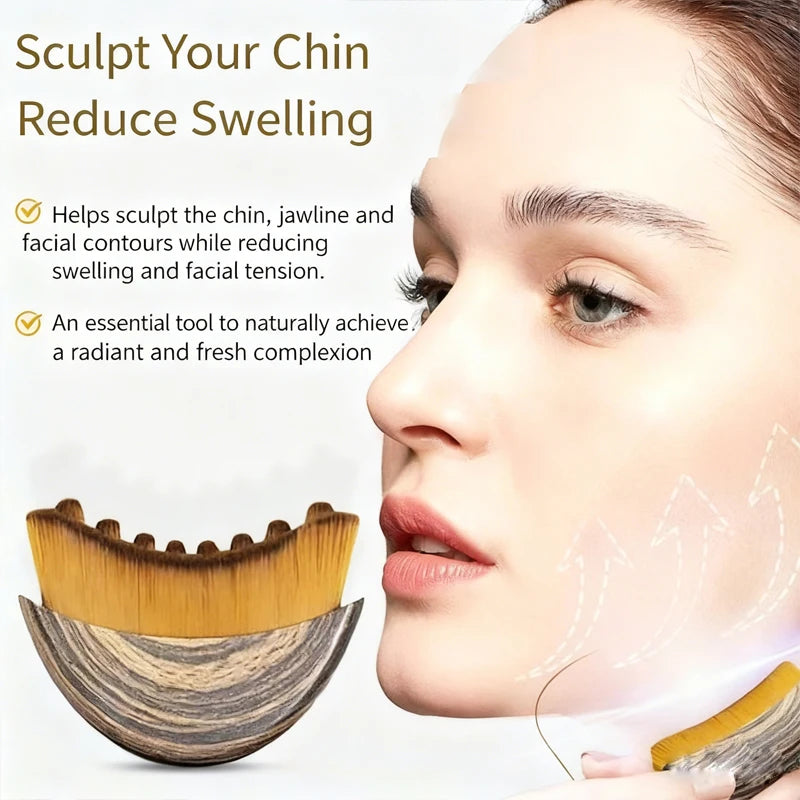 Lymphatic Contour Face Brush, Lymphatic Drainage Massager Facial Massager Face Chin Skin Sculpting Tool for Face,Ergonomically
