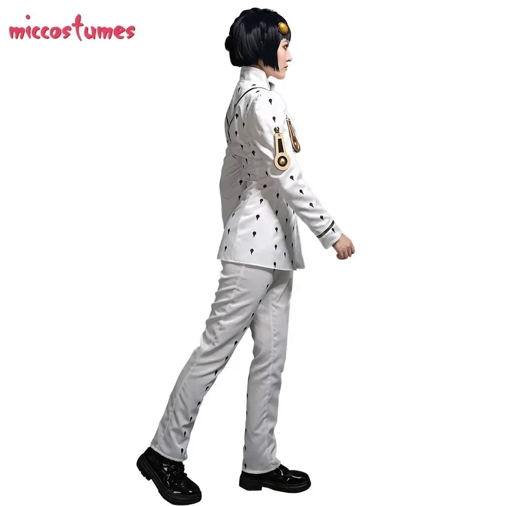 Miccostumes Mens Golden Wind Bruno Cosplay Costume Top And Pants Full Set For Halloween