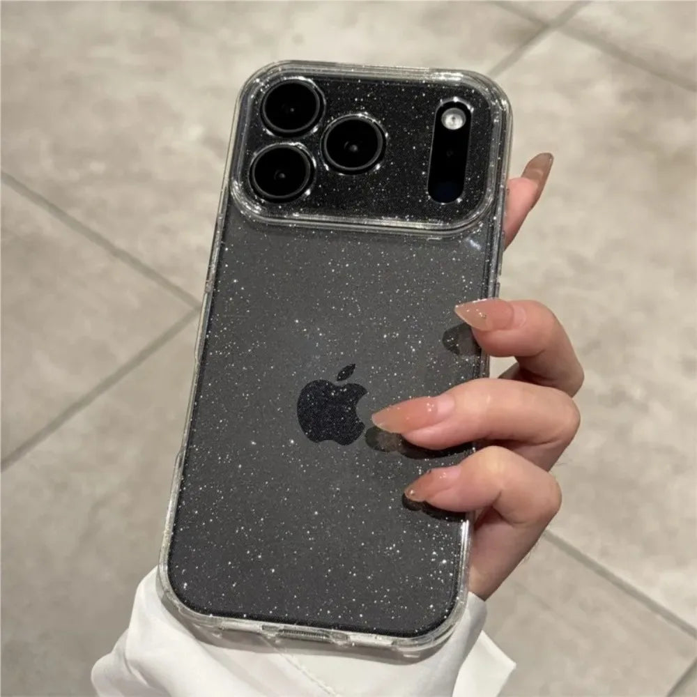 FUCHU Luxury Glitter Silicone Clear iPhone Case Pro Series