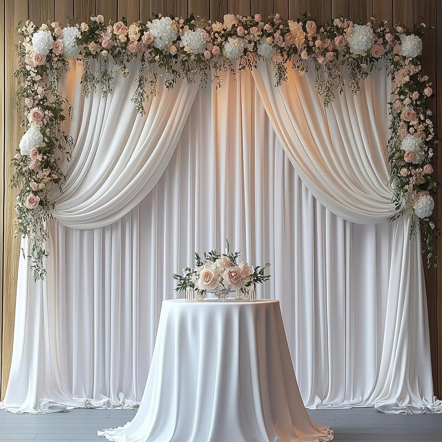 Polyester Wedding Backdrop Curtain For Parties And Events