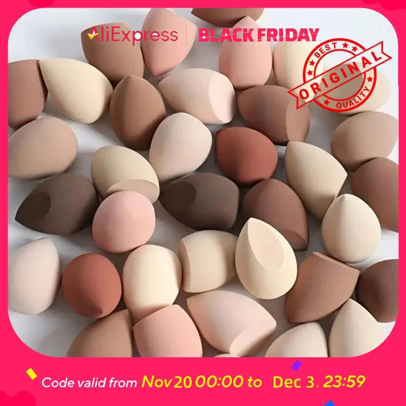 12 Pack Coffee Color Dual Use Dry Wet Beauty Sponge Soft Texture For Liquid Foundation Holiday Party Daily Household Makeup Accessory