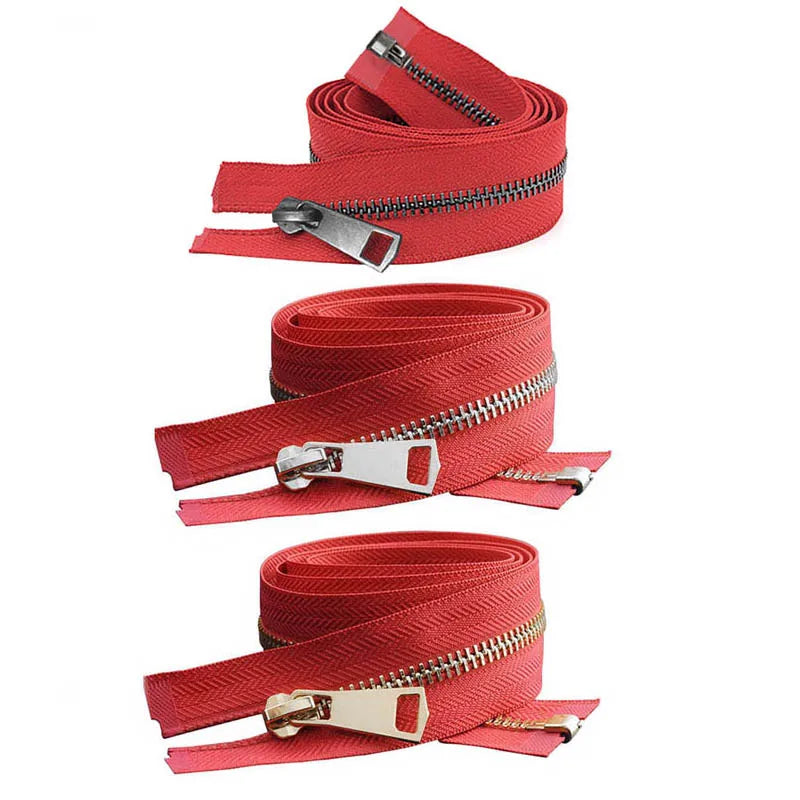 20/30/40/50/60/70/80cm 5# Colorful High Quality Open-End Auto Lock Metal Zipper DIY Handcraft For Clothing Pocket Garment Shoes