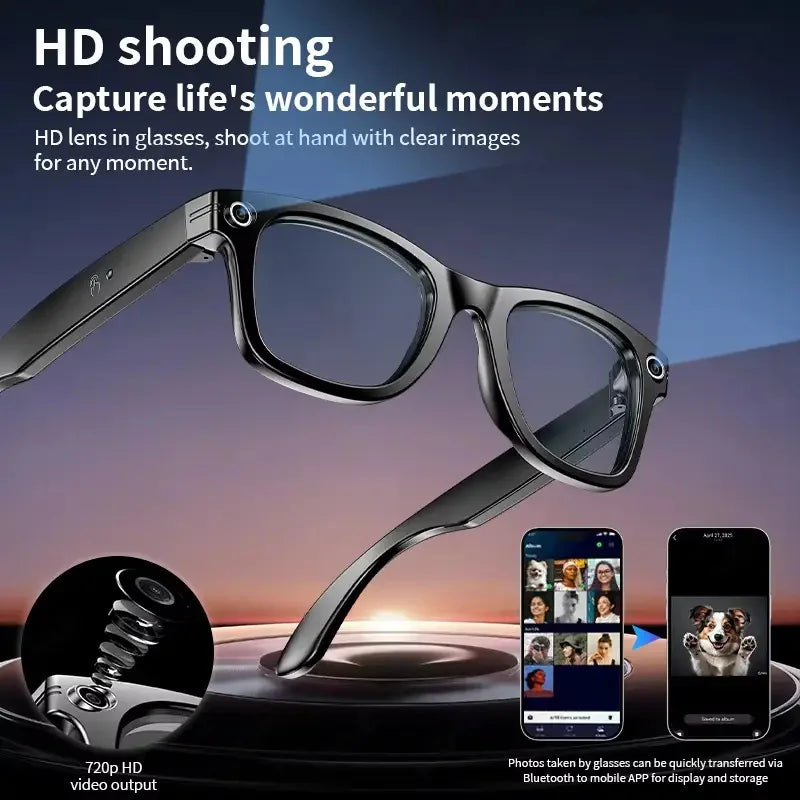 AI Smart Glasses With 8MP Camera And Translation Features