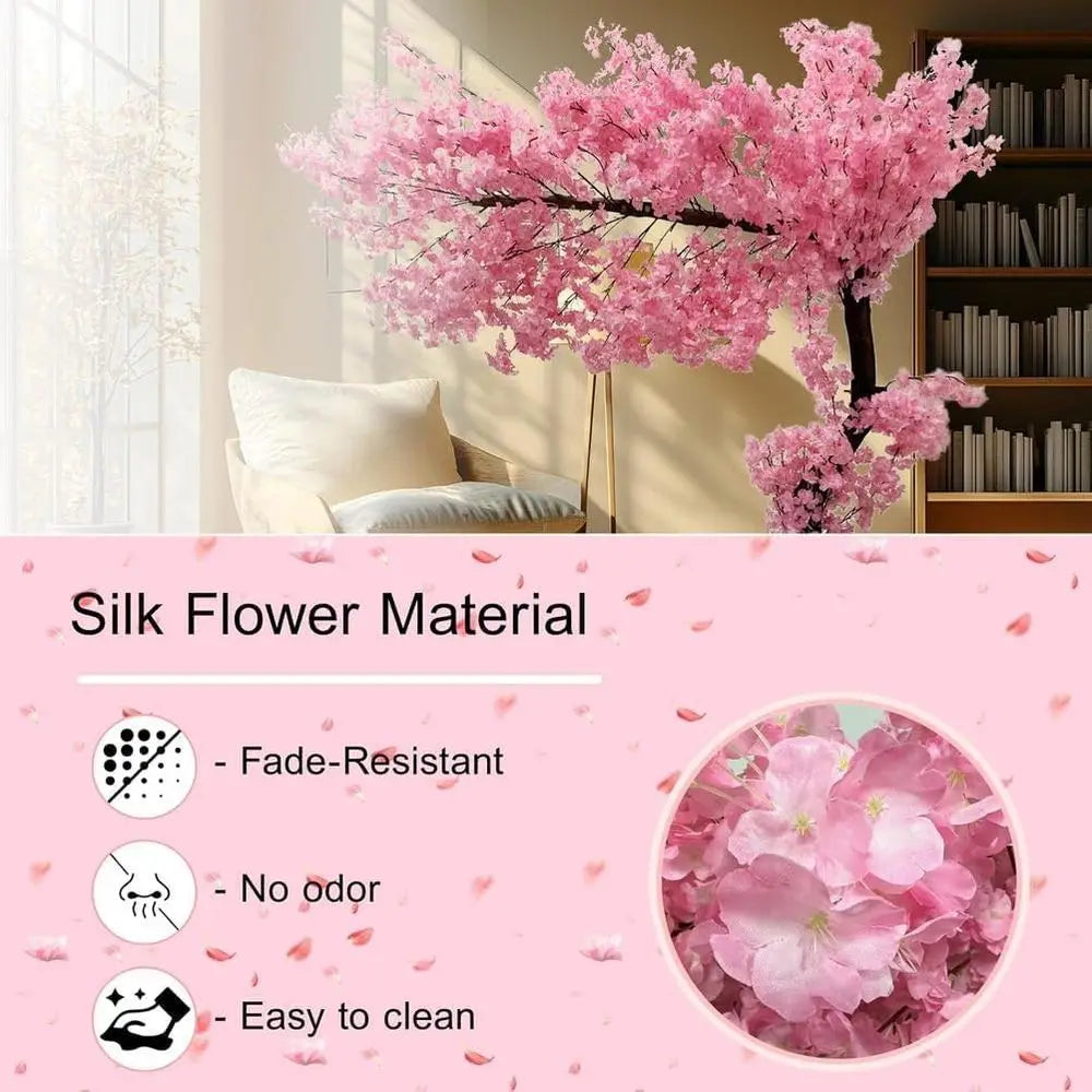 Artificial Cherry Blossom Tree for Wishes, Ideal for Weddings and Parties, Indoor/Outdoor Decor (5.9ft/4.9ft)