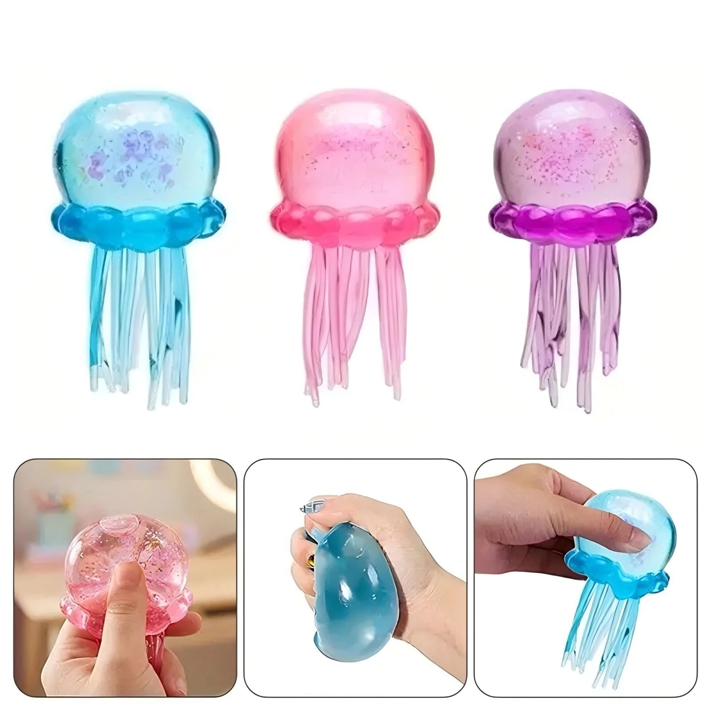 NeeDoh Jellyfish and Cube Squish Toy Stress Relief Fidget