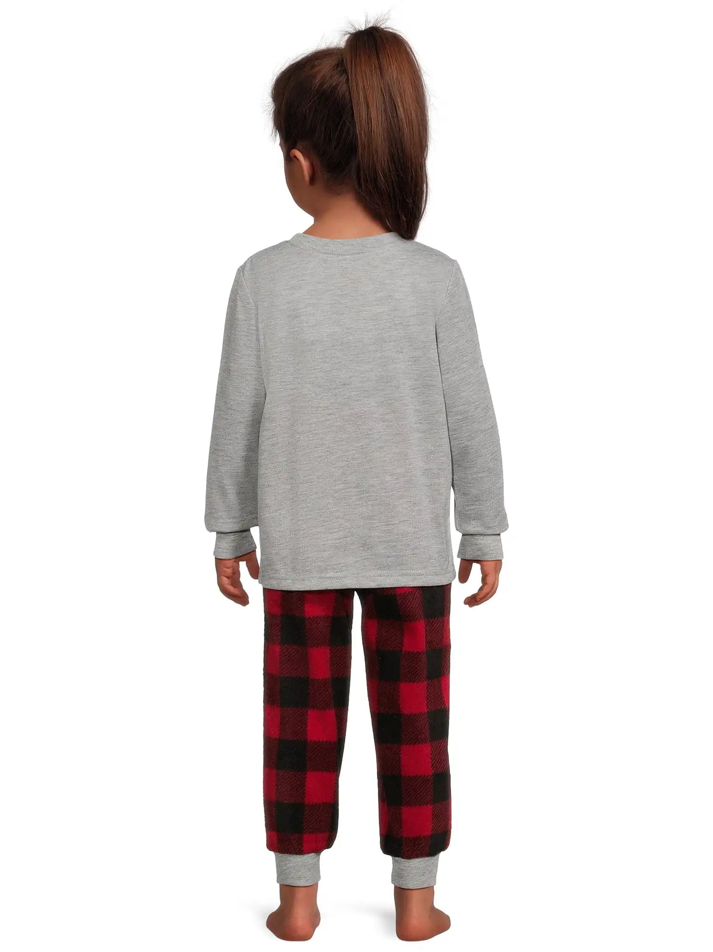 Jolly Jammies Baby and Toddler Unisex Matching Family Pajamas Christmas Crew Top and Pants Two Piece Sleepwear Set