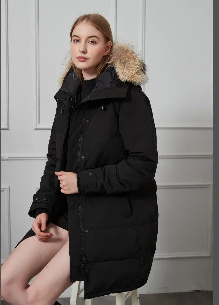 Fujian Down Jacket Women Hooded Coat Premium Luxury Brand