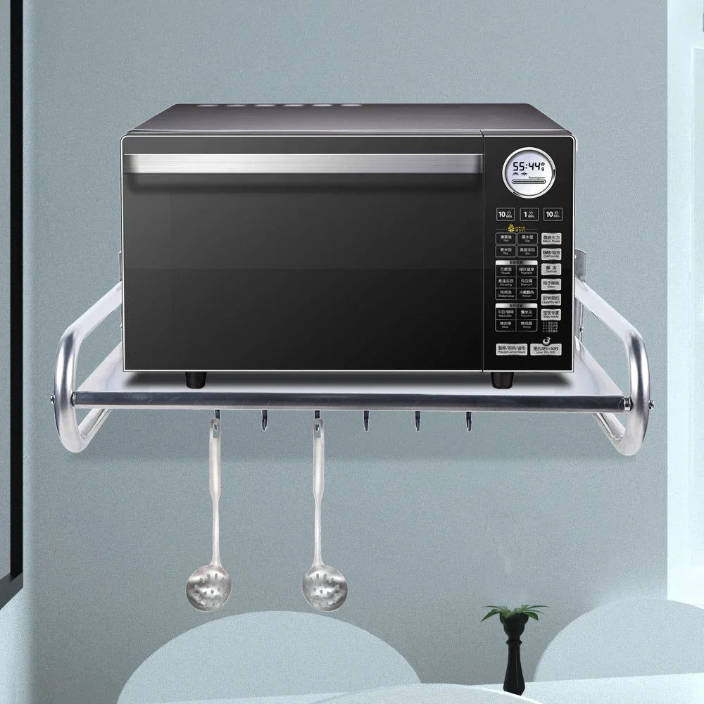 Stainless Steel Wall Mounted Microwave Oven Rack and Shelf