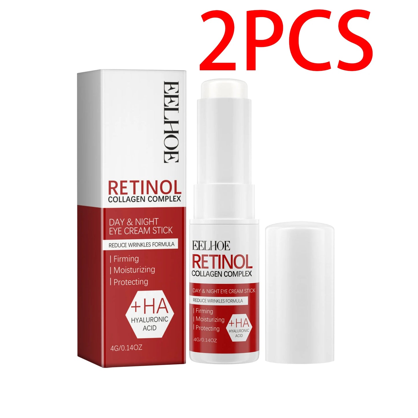 EELHOE Retinol Eye Stick 4g Under Eye Treatment Dark Circle Puffiness Reduction Anti Aging Roller Fine Lines Moisturizing