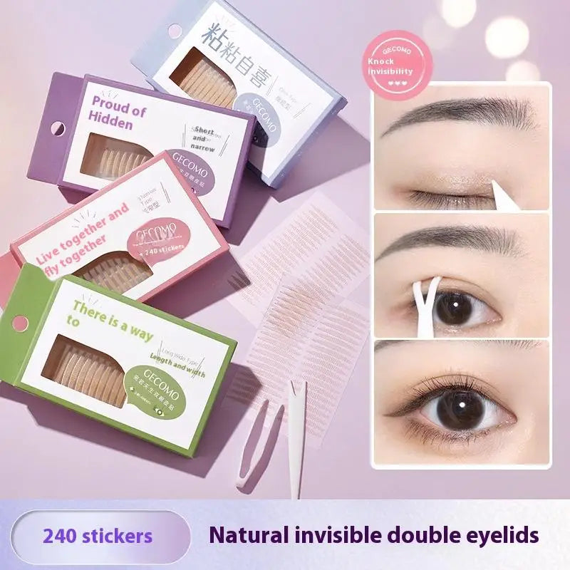 Natural Invisible Double Eyelid Stickers 90 or 240 Count Long Lasting Big Eye Beauty Tapes for Single Eyelids
